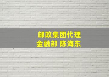 邮政集团代理金融部 陈海东